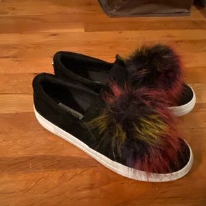 Steve Madden Slip on sneakers with Pom Poms